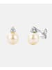 Diamant L'éternel Ohrstecker aus 375 Weißgold mit Diamant mit Perle