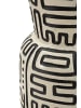 Mauro Ferretti Beige Harzvase mit schwarzen Verzierungen, Ø 16 x 86 cm