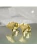 Gallay Ohrstecker Ohrring 7mm Ginkgoblatt glänzend 9Kt GOLD in gold