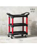 HOMCOM Werkstattwagen in Schwarz & Rot 81L x 43B x 96H cm