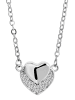 Adeliás Damen Halskette aus 925 Silber mit Zirkonia 45 cm in silber