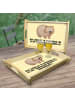 Mr. & Mrs. Panda Holztablett Wombat mit Spruch in Gelb Pastell