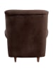 58 aufm Kessel HOCHLEHNSESSEL Katrin Bezug Veloursstoff Buche nussbaum dunkel / braun