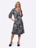 Sieh an! Jerseykleid in schwarz-weiß-bedruckt