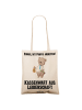 Mr. & Mrs. Panda Shopper Bag Kassenwart Leidenschaft mit Spruch in Creme