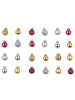 Butlers Mini-Weihnachtskugeln-Set HANG ON 24-tlg in Gold-Rot