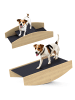 Pawhut Hundewippe Naturholz Tannenholz+ Teppichstoff