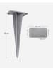 SONGMICS Erdnagel Sheld in Grau - (B)20.2 x (H)46 x (T)10.7 cm