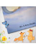 Mr. & Mrs. Panda Badehandtuch Pinguine trösten Design mit Spruch in Grau Pastell