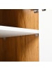ABRIHOME Schuhschrank mit Massivholzbeinen und Stauraum in braun