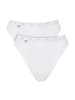 Sloggi Baumwolle, Single-Jersey Slip 2er-Pack Basic+ in weiß