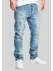Humy Slim Fit Jeans Stretch Denim 5-Pocket Patchwork A&S in Hellblau