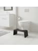 relaxdays Toilettenhocker in Schwarz - (B)43,5 x (H)19 x (T)20 cm