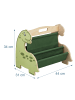 relaxdays Bücherregal Kinder "Dino" in Grün/ Natur - (B)44 x (H)34 x (T)31 cm