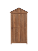 Beliani Gartenschrank SAVOCA in Braun/Grau - (W) 100 x (H) 200 x (L) 40 cm