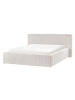 Beliani 2-tlg Doppelbett LILLEBONNE in Beige/Schwarz