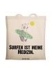 Mr. & Mrs. Panda Jutebeutel Panda Surfen mit Spruch in Creme