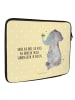 Mr. & Mrs. Panda Laptop Tasche Elefant Biene mit Spruch in Gelb Pastell