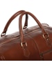 SID & VAIN Leder-Reisetasche Leder Weekender Unisex SEATTLE in braun