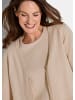 GOLDNER Kurzgröße:  Baumwoll-Feinstrickjacke, Langarm in beige