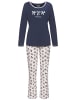 VIVANCE DREAMS Pyjama in marine/rosa-gemustert