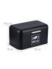 relaxdays Brotkasten in Schwarz – (B)30 x (H)16,5 x (T)19 cm