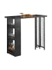 SoBuy Bartisch in Schwarz - (B)120 x (H)105 x (T)50cm
