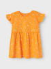 name it Kleid Kurzes Rundhals Baumwolle Dress in Orange