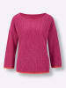 creation L Lyocell-Baumwoll-Pullover in fuchsia