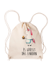 Mr. & Mrs. Panda Turnbeutel Einhorn Muffin mit Spruch in Creme