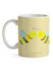 Mr. & Mrs. Panda Kaffeebecher Biene Liebe ohne Spruch in Gelb Pastell