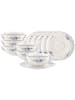 Villeroy & Boch 6er Set Suppentassen mit Untertassen Vieux Luxembourg 260 ml in weiß-blau