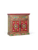 Giner y Colomer Handbemaltes Sideboard aus Mangoholz mit 2 Schubladen und Türen in Multicolored