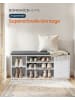 SONGMICS HOME Schuhbank Kadin in Weiß und Grau - (B)30.5 x (H)48 x (T)104 cm
