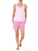 NORMANN Ärmelloser Achsel Shorty Pyjama Spitze - 44827 in rosa
