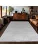 KADIMA DESIGN Teppich Kurzflor Raumtiefe-Muster Polypropylen Wohnzimmer in Silber
