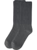 camano Unisex-Socken 2 Paar mit Softbund in grau meliert