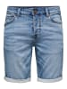 Only&Sons Denim Capri Jeans Shorts 3/4 Bermuda Pants ONSPLY in Blau