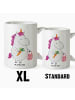 Mr. & Mrs. Panda XL Tasse Einhorn Gemüse ohne Spruch in Weiß