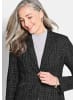 GOLDNER Kurzgröße:  Eleganter Baumwollblazer, Karomuster in schwarz / gemustert