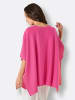 creation L Merino-Wendeponcho in fuchsia-koralle