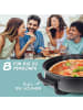 Gourmet Maxx Party-Pfanne elektrisch 1500W schwarz mit Deckel Schwarz