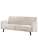 Beliani 3-Sitzer Sofa SENJA in Beige/Gold/Braun - (W) 198 x (H) 87 x (L) 95 cm