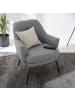 home24 home24 Moderner Polstersessel Einzelsessel aus hochwertigem Webstoff Wohnbereich in Platin