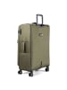 D&N Travel Line 9704 4 Rollen Trolley L 78 cm mit Dehnfalte olive