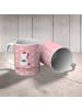 Mr. & Mrs. Panda Kindertasse Einhorn Fotograf mit Spruch in Rot Pastell