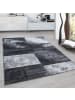 KADIMA DESIGN Teppich Kurzflor Karo Look Polypropylen Wohnzimmer in Grau