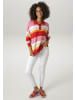 Aniston CASUAL Strickpullover in rot-rosa-weiß-beige-orange