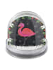 Mr. & Mrs. Panda Schneekugel Flamingo Classic mit Spruch in Kreidetafel