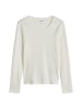 Ripp-Jersey-Longsleeve slim in Silky White
